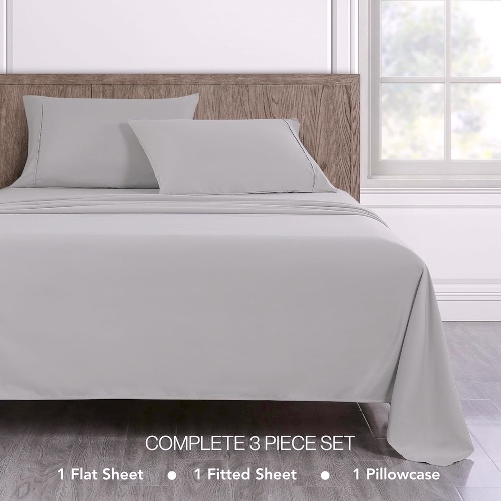 Gray 3-Piece Bedding Set